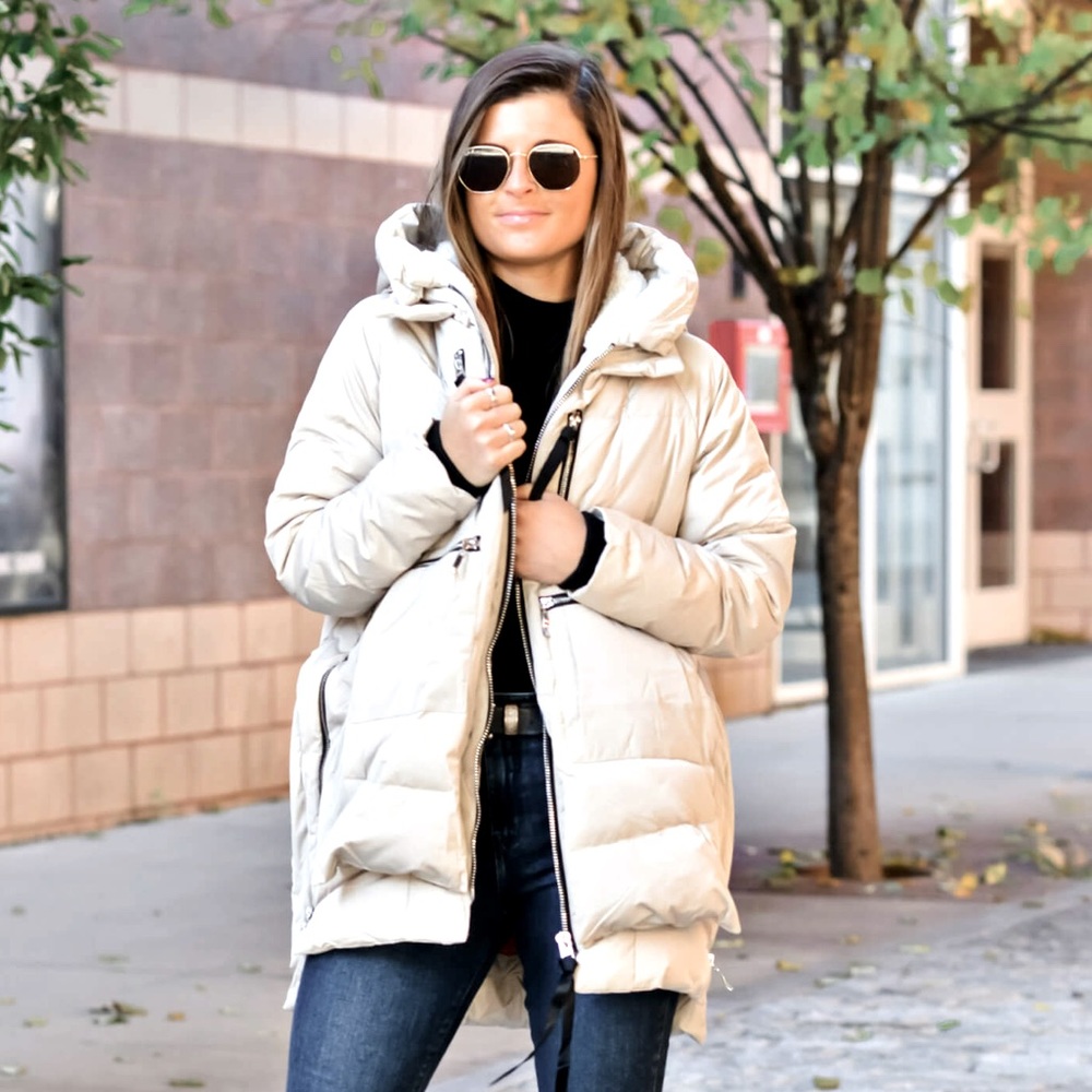 Cisono white Winter Jacket Orolay style M